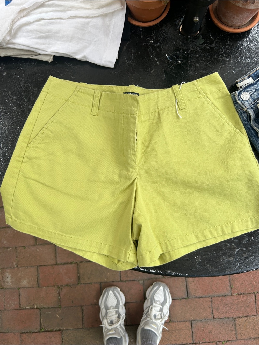 J. Crew Chartreuse Chino Bermuda Shorts